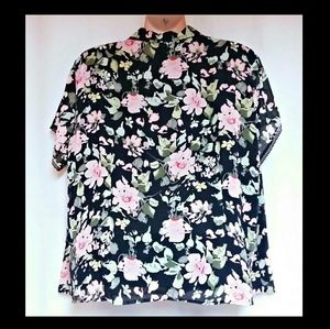 Notations Tops - Notations Woman Floral Button Down Blouse Size 3X Notations Tops - Notations Woman Floral Button Down Blouse Size 3X